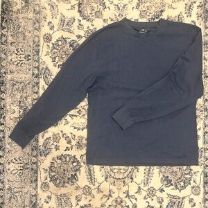 Hollister Men’s Navy Long Sleeve Heavyweight Tee Sz L